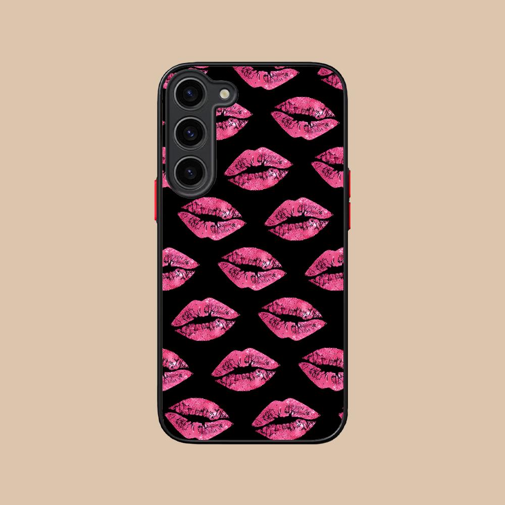Kiss Lips Cute Silicone Mobile Phone Case for Samsung Galaxy S26 S25 S24 S23 S22 S21 Plus FE Ultra Colorful Cover