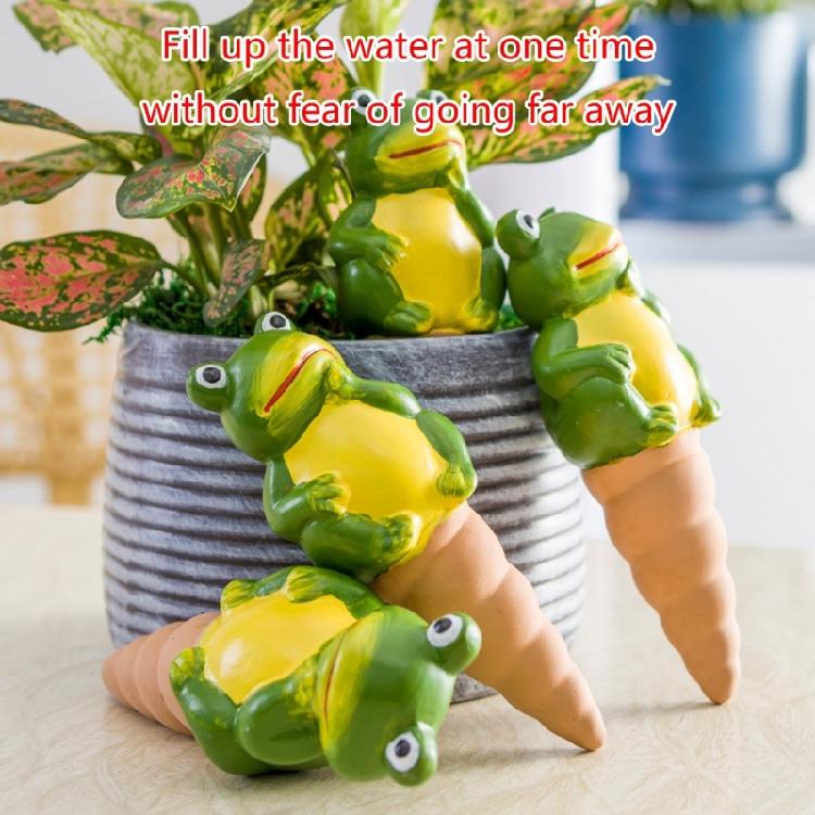 4pcs Self-Watering Terracotta Frog Planter for Indoor Outdoor Plant Reservoir