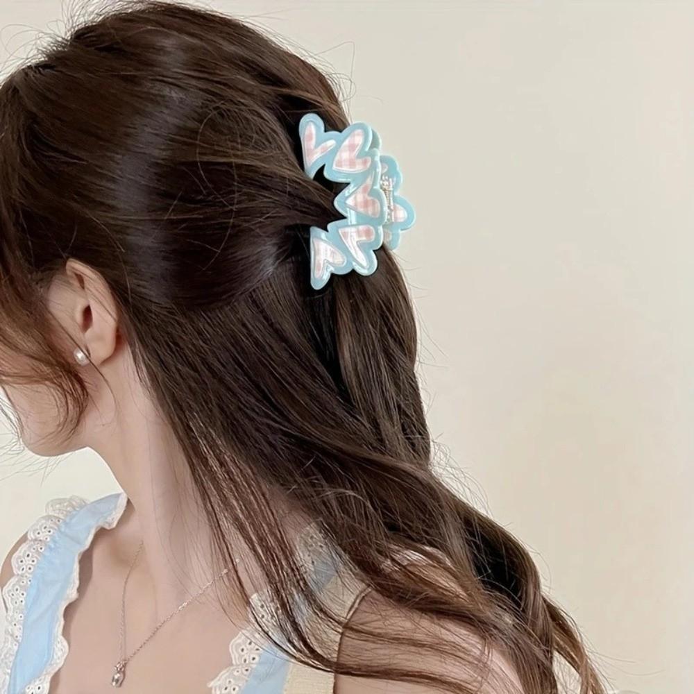 Acrylic Material Shark Hair Clip Triangle Flower Hair Claw Geometry Ponytail Clip Hair Ornament
