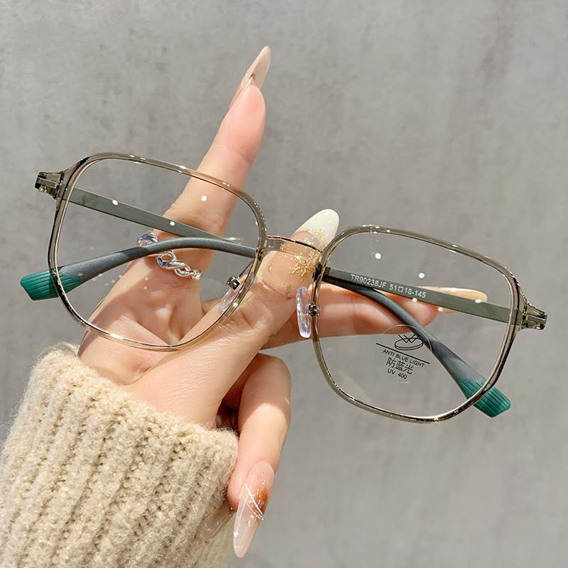 Ultra Light Large Frame Reading Glasses  Square Frame Presbyopia Glasses Clear Lens Blue Light Blocking Eye Protection Glasses