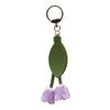 Stylish Tulip Keychain PU Leather Alloy Durable Accessory Elegant Floral Key Ring For Bags Backpacks Gift Idea