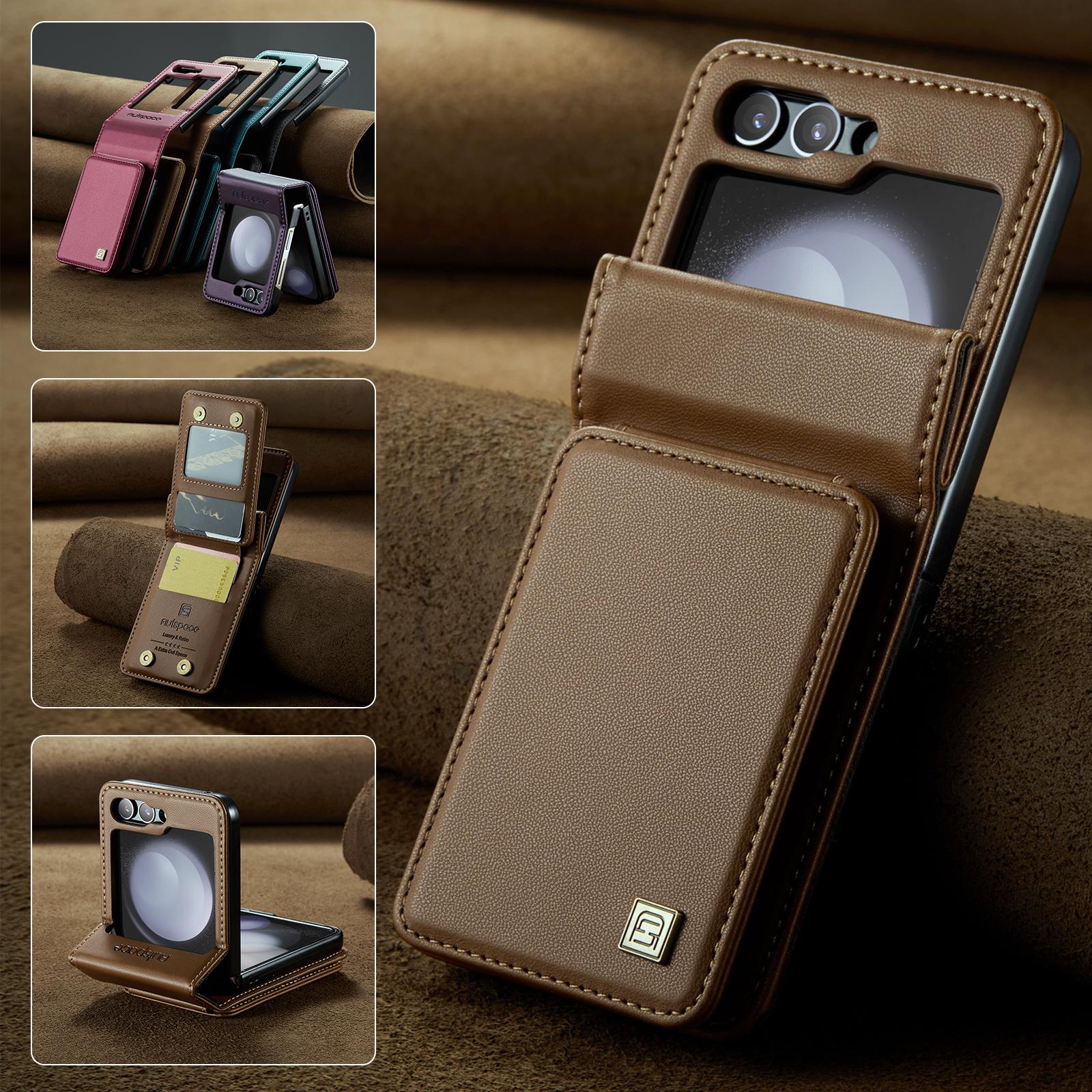 

Протиударний портативний чохол-гаманець для Samsung Galaxy Z Flip 5 Flip5 5G зі слотом для карток, шкіряні аксесуари для мобільного телефону for Galaxy Z Flip 5