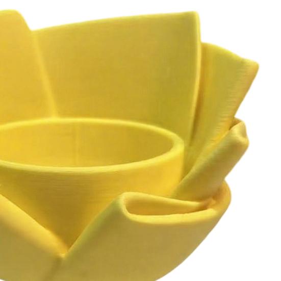 3D Printed Bouquet Pen Holder Planter, Mini Desk Decor with Bow & Artificial Flowers, Multifunctional PLA Craft for Pencil Organizer Pot, Romantic