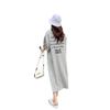 Fat Mm Summer 2026 New Korean Version Loose Large Size Split Knee T-shirt Long Skirt Short Sleeve Dress Women's Clothing