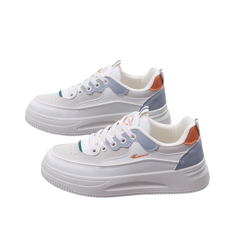 2025 spring new little white shoes women's shoes versatile board shoes breathable thick-soled spring and autumn shoes student sports shoes