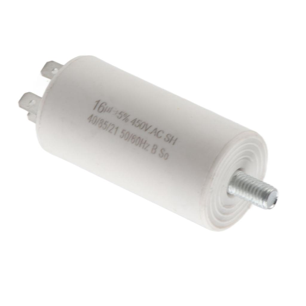 Capacitor de Partida CBB60 Cilíndrico de Inserção Dupla Capacitor de Motor para Máquina de Lavar Eletrodomésticos 450V 16uf