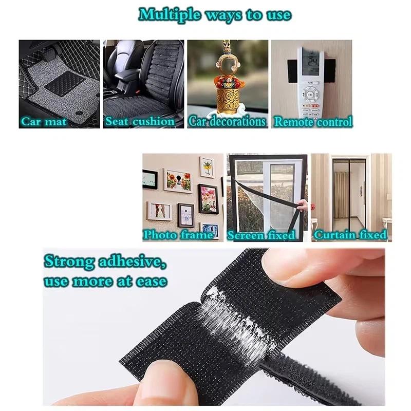 30Pcs Tape Super Strong Adhesive Strap Scratch Sticker Strip Attaches Cable Organizer Diy Carpet Fasteners Auto