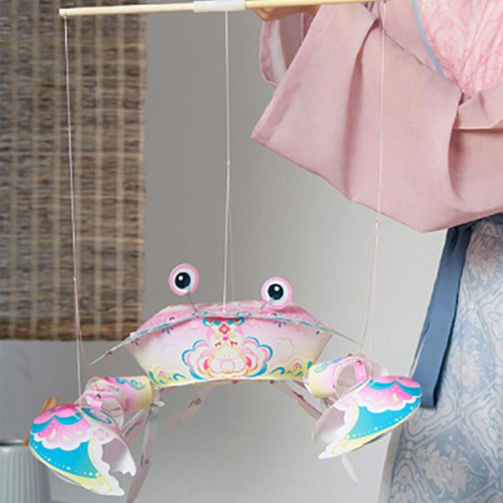 Chinese Style New Year Crab Portable Lantern Children Handheld Lantern Hanfu Accessories