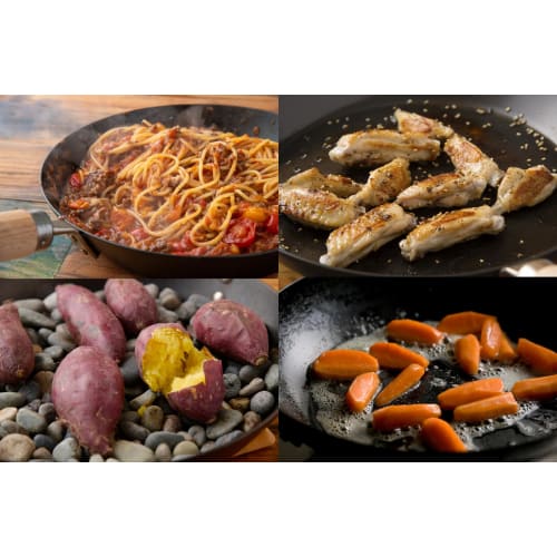 River Light Goku JAPAN Thick Iron Frying Pan, 28cm, Iron Nitride Finish, Induction Compatible, Rust Resistant, Made In Japan, J2328