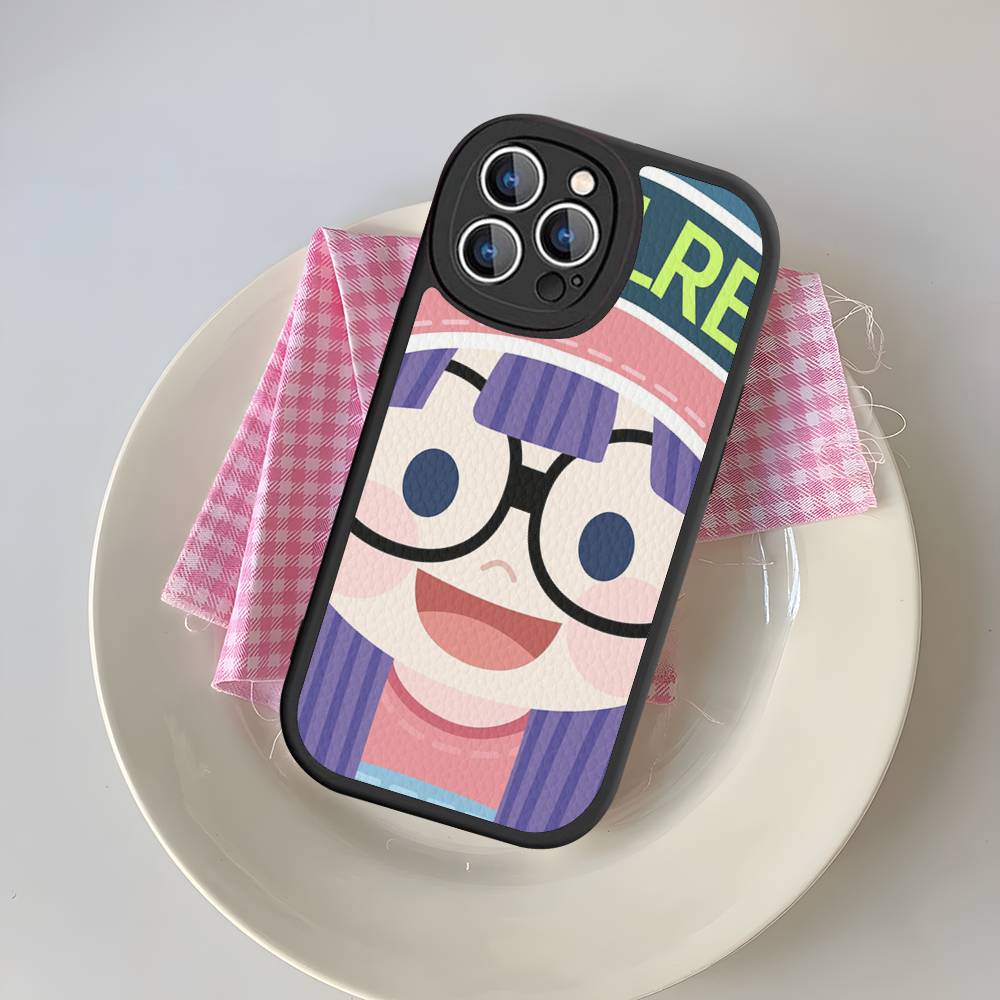 Cartoon Dr Slump Arale Phone Case For IPhone 16 15 14 13 12 11 Pro Max Plus Shockproof Leather Cover