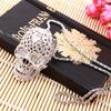 Skull Necklace Vintage European Jewelry Hollow Crystal Long Sweater Chain Pendant Skull Necklace