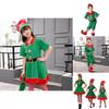 Costume de Père Noël Elfe Vert Festif Pour Adultes et Enfants Parfait Pour les Célébrations de Noël en Famille