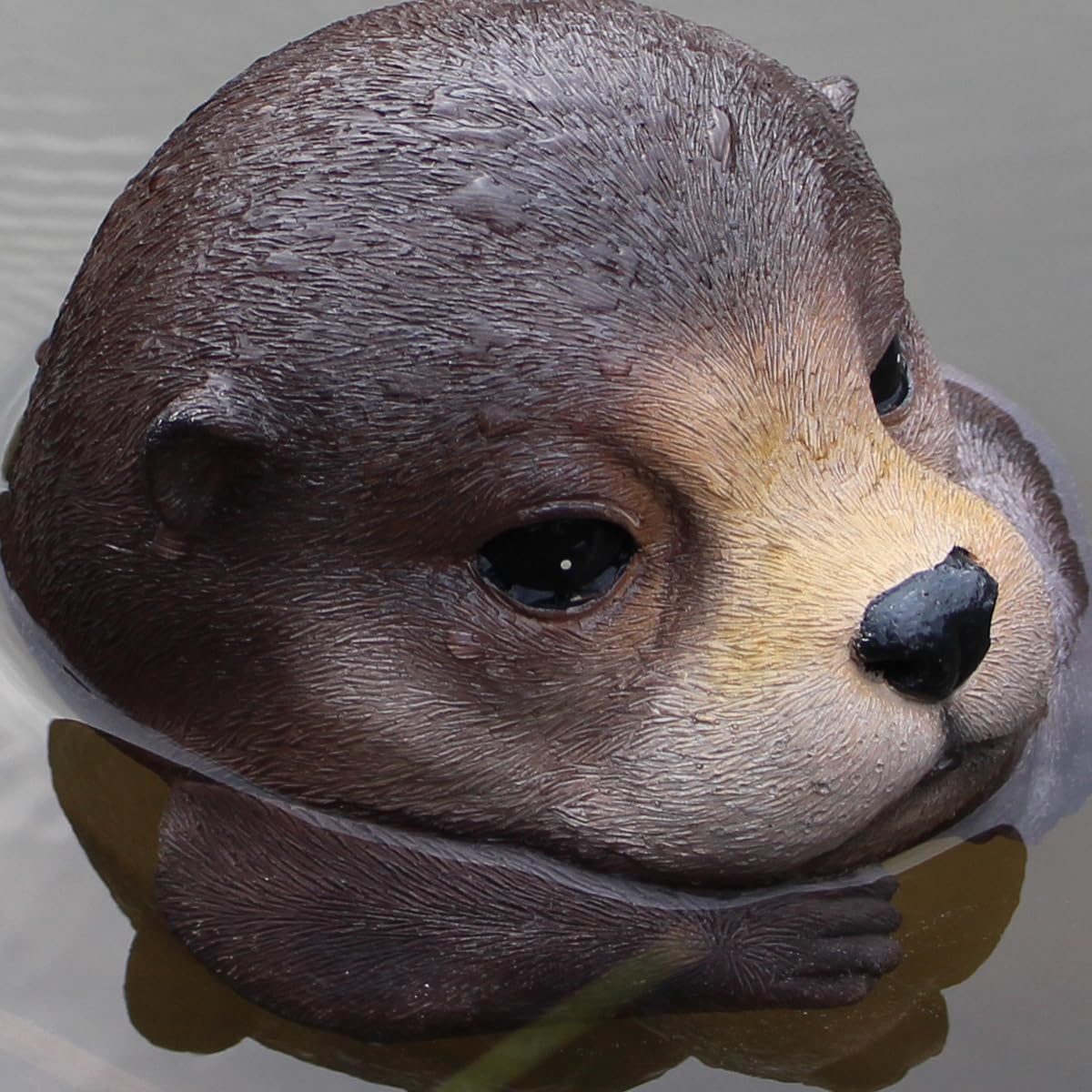 

1PCS Outdoor Garden Yard Aquarium Pond Decorative Floating Otter Head Statue Ornaments Garden Decoration 15.5X9X14.8CM