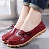 Casual Women's Single Shoes, Mother Shoes, Flat-bottomed Peas Shoes, Nurse Shoes, Lace-up Tendon Low-top Shoes