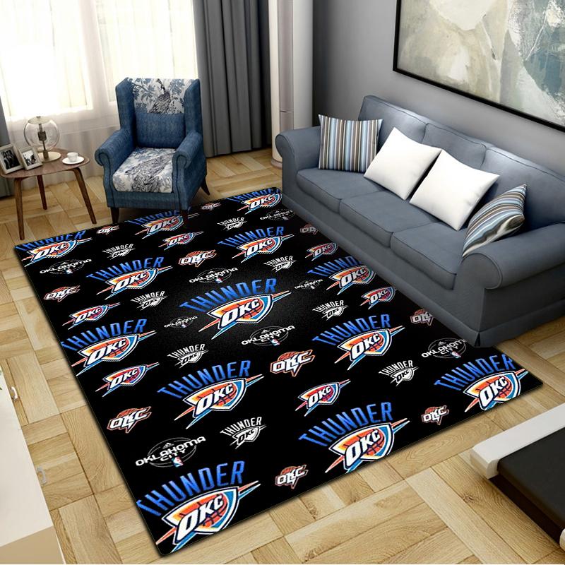 Oklahoma City Thunder Carpet Rug for Living Room Bedroom Home Sofa Decoration,Kids play Non-slip Floor Mat