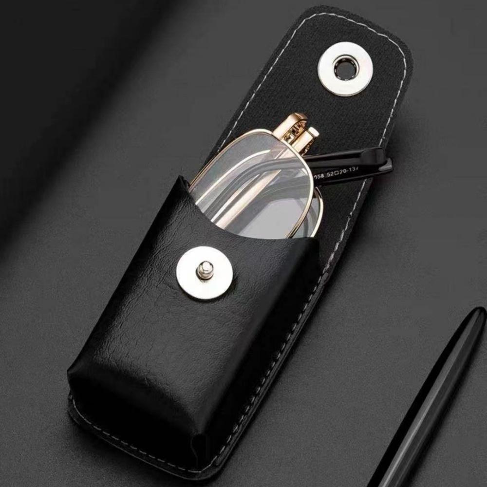 Belt Hanging Magnetic Snap Glasses Case Simple Folding Reading Glasses Storage Box Portable Lightweight Women Men Sunglasses Box