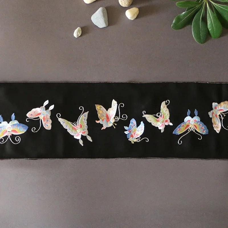 50cm chińska żakardowa haftowana wstążka tkanina retro haft taśma koronkowa lamówka Hanfu sukienka ubrania zasłony DIY akcesoria
