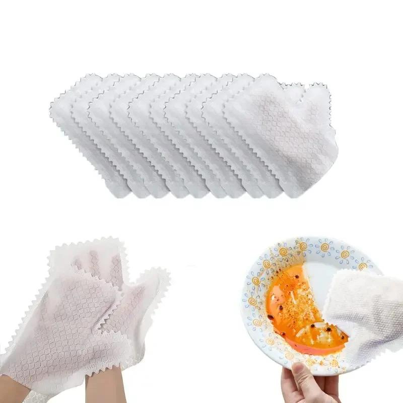 Reusable Anti Static Dust Gloves Non Woven Fish Scale Texture Wet Dry Cleaning Household Kitchen Keyboard Multi Purpose Cleaner Universal