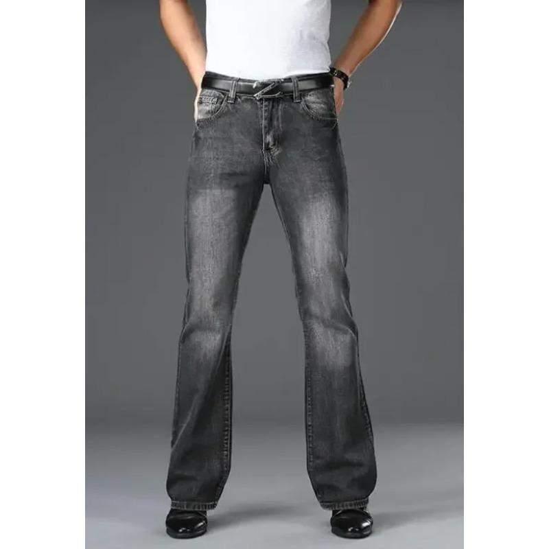 Men's Flared Pants Classic Flared Jeans Loose Leg Jean Boot Cut Trouser