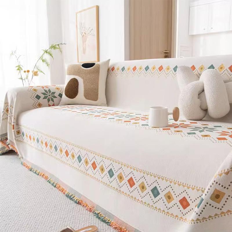 Чехол для дивана Bohemian Chenille Full Cover, двухсторонний, универсальный, всесезонный, нескользящий чехол для дивана 180*130cm