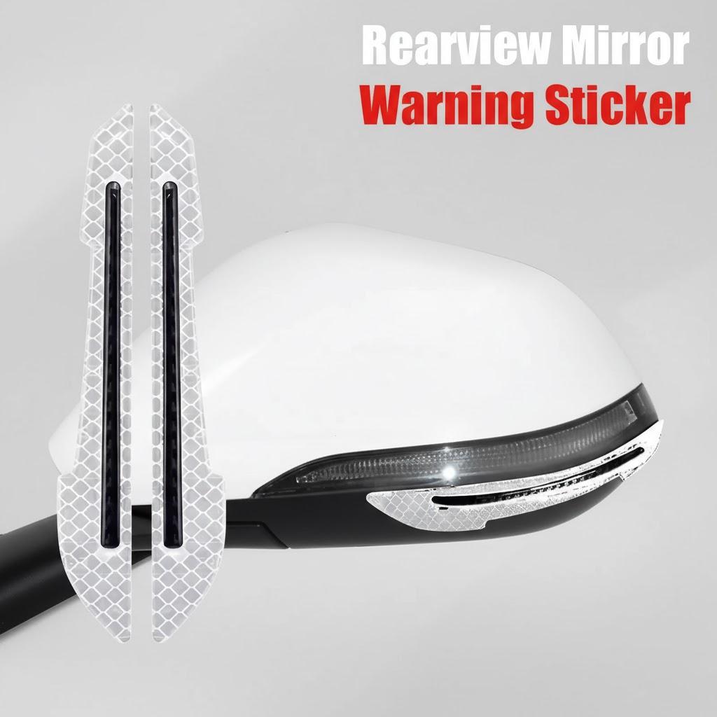 

Reflective Warning Strip Tape Car Stickers Rearview Mirror Protective Exterior Traceless Adhesive Auto Decals for Car Safety белый