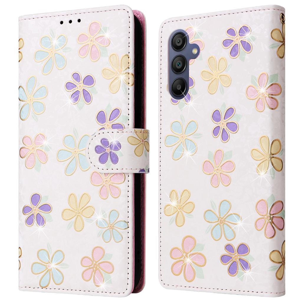 For Samsung Galaxy A16 5G/A16 4G Case RFID Blocking Flower Leather Phone Cover
