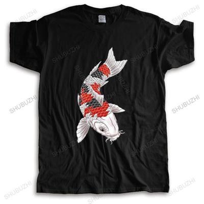 New Arrived Mens Summer T Shirt Short Sleeve Oneck Hot Sale Japanese Koi Carp Fish Fashion Cotton High Quality Tshirt for Boys