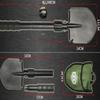 gardening emergency tool Multi-function shovel, shovel, 3-level adjustable,