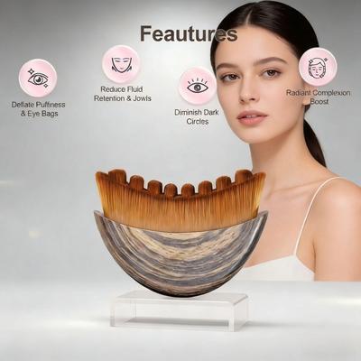 Lymphatische Gesichts- & Augenpartie-Bürste mit Gua Sha zur Nackenpflege