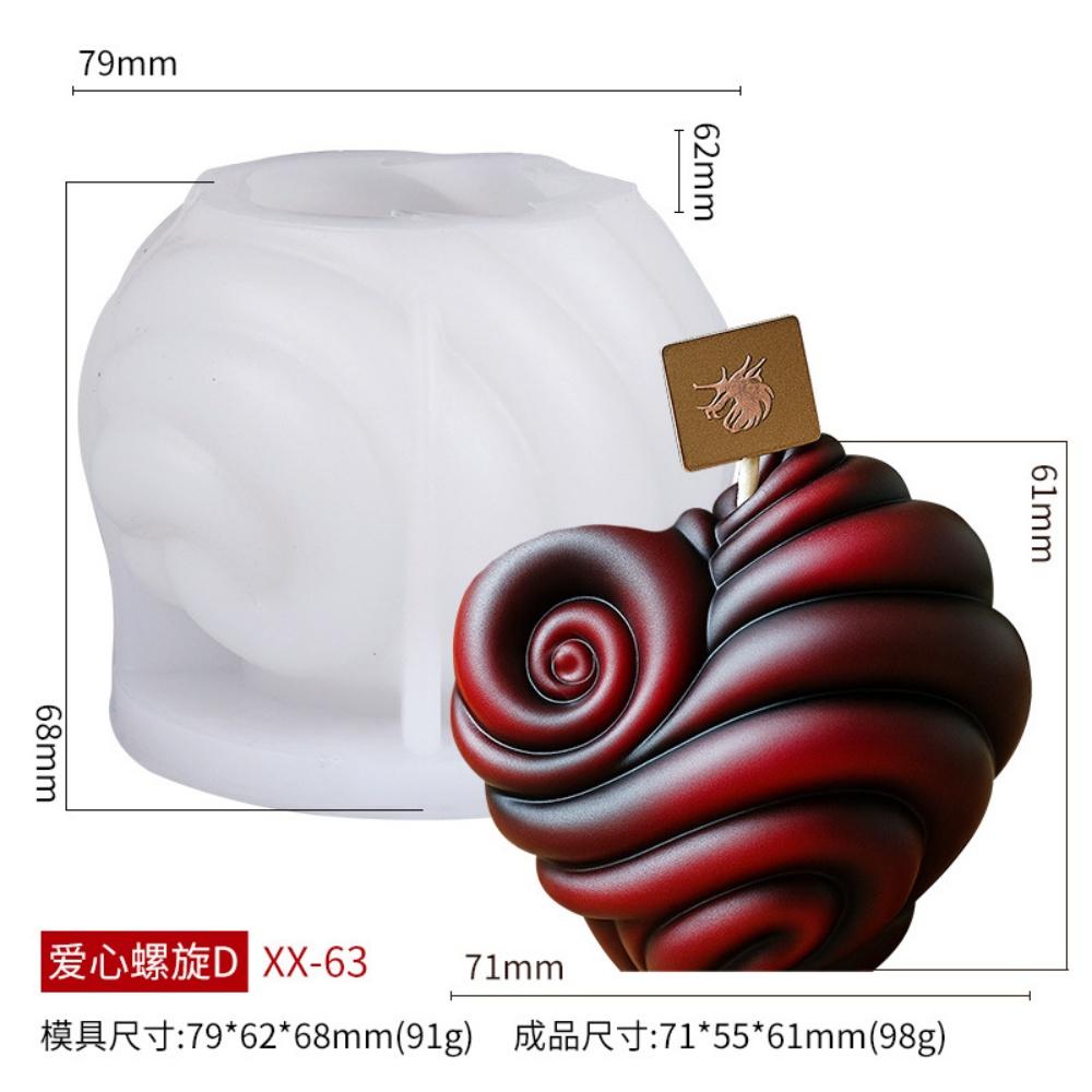 

3D Спиральная Любовь Свеча Силиконовая Форма DIY Ароматерапия Расширенный Аромат Гипс Мыло Силиконовая Форма Украшение на День Святого Валентина