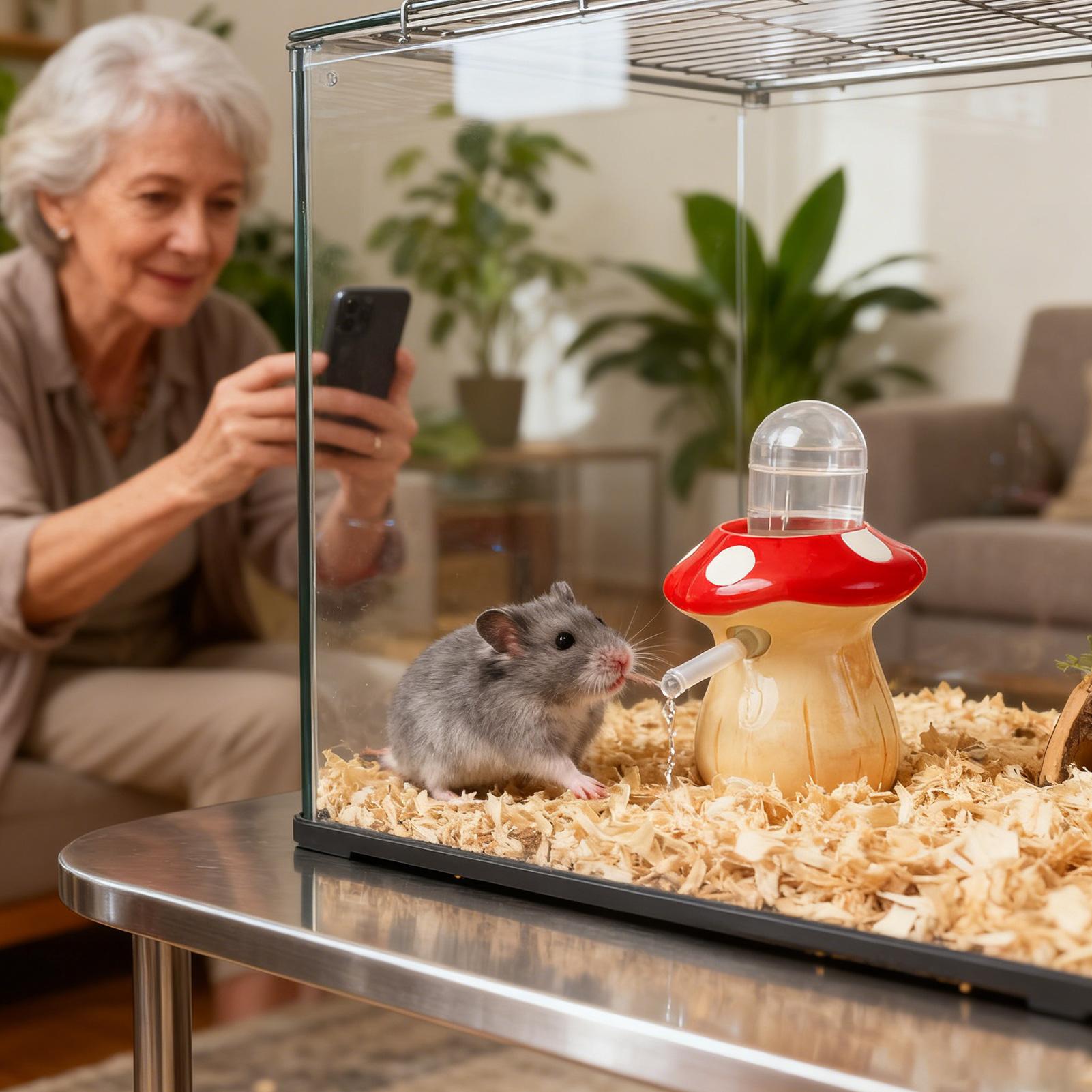 

Hamster Water Dispenser 60ml Bite-Resistant Leak-Proof Gerbil Water Dispenser For Chinchilla Balcony Cage Apartment Living Room China Mainland