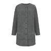 Women's Casual Solid Color Round Neck Long Sleeve Plush Casual  Jacket
