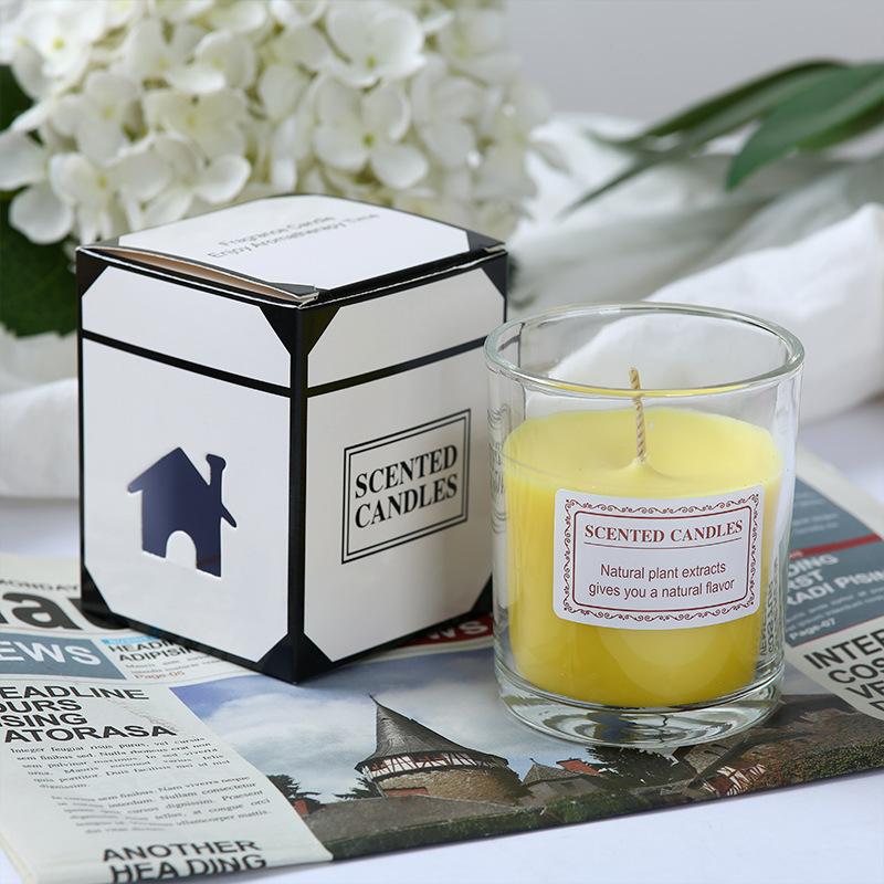 Glass Aromatherapy Candle Valentine's Day Bedroom Girl Without Indoor Incense Creative Handmade Gift Box Glass Cup