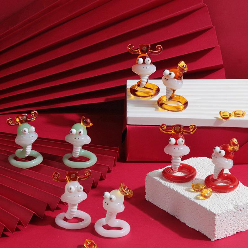 2025 Year of the Snake Glass Ornaments: Creative New Year Decorations and Gifts