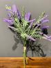 3pcs Artificial Lavender Flower Plant Purple 15.7in Realistic Faux Lavender Stems for Home Desks Tables Decor