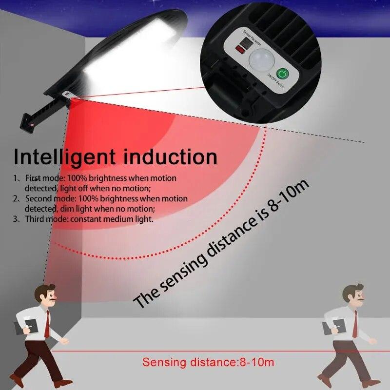 LED Solar Lights 3 Modes Outdoor Garden Street Light With Motion Sensor Waterproof Wall Light for Garage