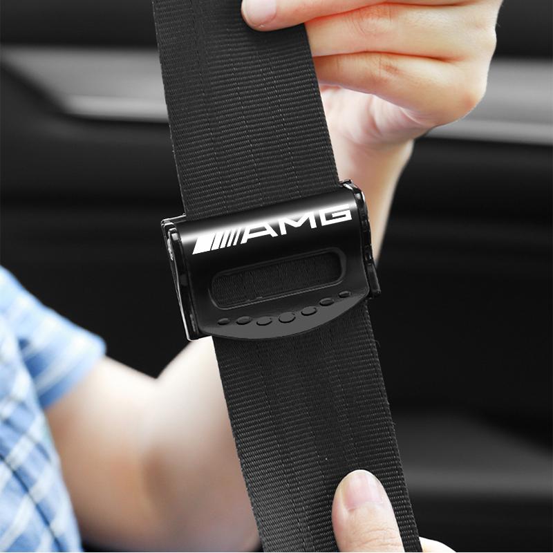 Car Safety Seat Belt Buckle Clip Seatbelt Stopper Adjuster Clip For Mercedes Benz AMG W212 W205 W246 W177 W176 W213 GLC GLE GLS ML Welcome Laser Lamp