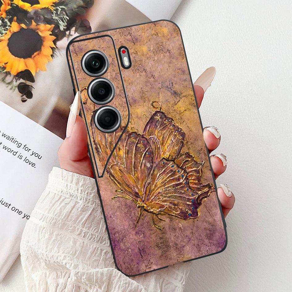 For Tecno Camon 40 2025 Case New Popular Pattern Butterfly Flower Soft Silicone Phone Cover For Tecno Camon40 Pro CM6 CM5 Bumper