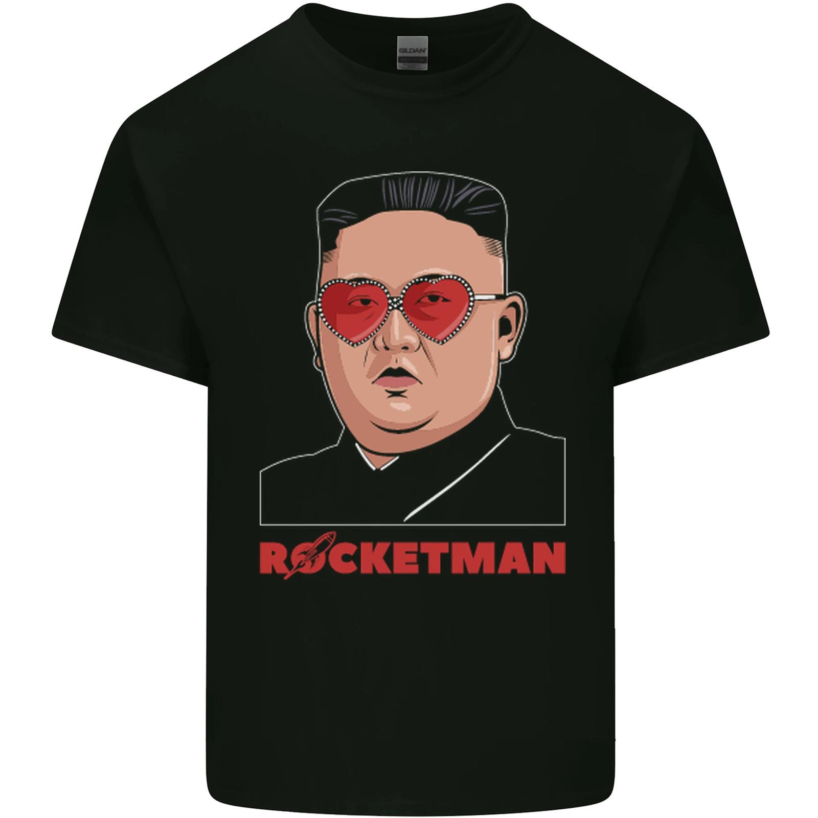 Rocket Man Kim Jong-un Missile Test Funny Mens Cotton T-Shirt Tee Top S разноцветный
