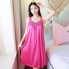 Women's Imitation Silk Nightgown & Pajamas - Summer Ice Silk Camisole, Large Size, Comfortable Homewear