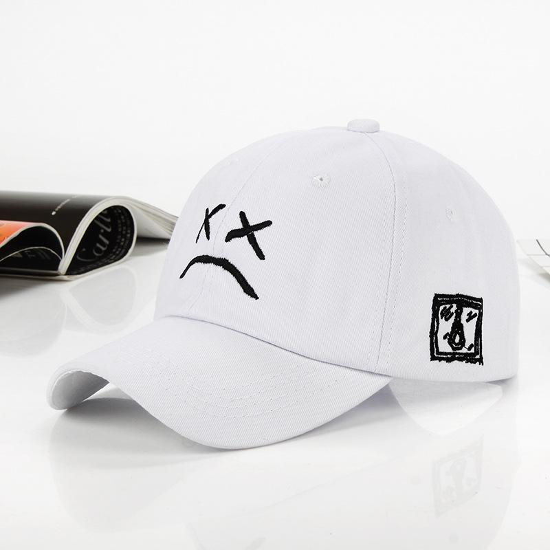 Cry Face Curved Brim Baseball Cap - Sun Protection Outdoor Style