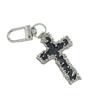 Gothic Crosses Butterfly Keychain Dark Tone Zinc Alloy Portable Sturdy Accessory for Keys Bags Everyday Use