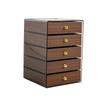 Five-Layer Walnut Wood Jewelry Box for Earrings, Necklaces & Bracelets - Large Capacity