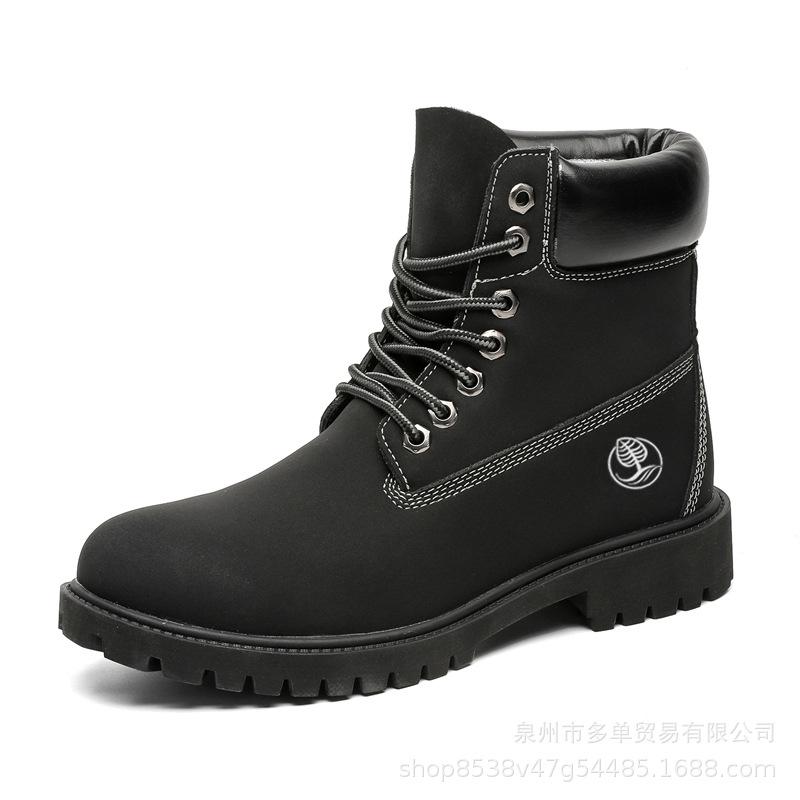 

American retro Martin boots light luxury new autumn and winter locomotive British style boots platform shoes boots 36 чёрный