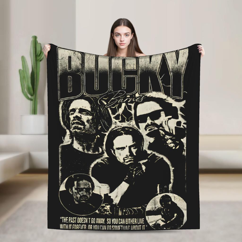 Thunderbolts Bucky Barnes Poster Decke Flanell Winter Soldier Warme Überwurfdecken Flugzeug Reise Zuhause Sofa Plüsch Dünne Steppdecke