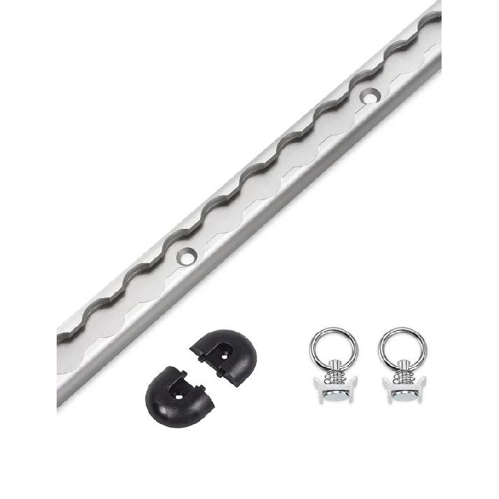 For Enclosed Trailer Cargo Fixing Trarvel Transfer 19.7 Inch Aluminum L Track Tie-Down System Aluminum Delivery Tie-Down Rail