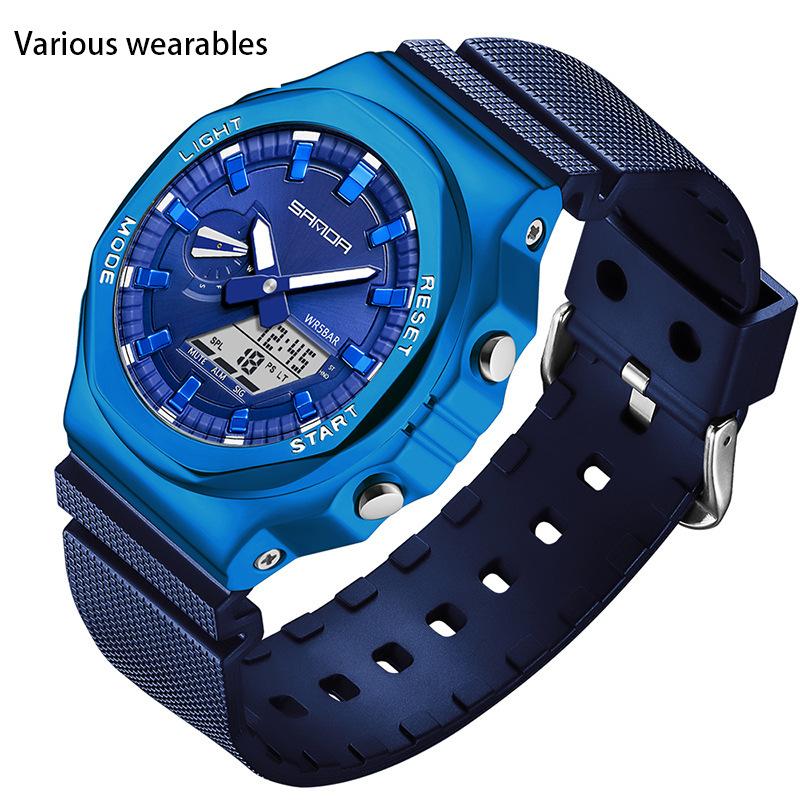 Hand-raising Lamp Multifunctional Men's Electronic Watch Waterproof Alarm Clock Watch