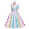 Girls Princess Dress Kids Formal Party Gown Cotton Blend Colorful Prom 4-10 Years Old