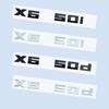 Chrome Black 3D Numbers M X6M50i X6M50d X6 M50d M50i ABS Emblem for BMW X5 Series E71 G06 Car Trunk Badge Logo Sticker