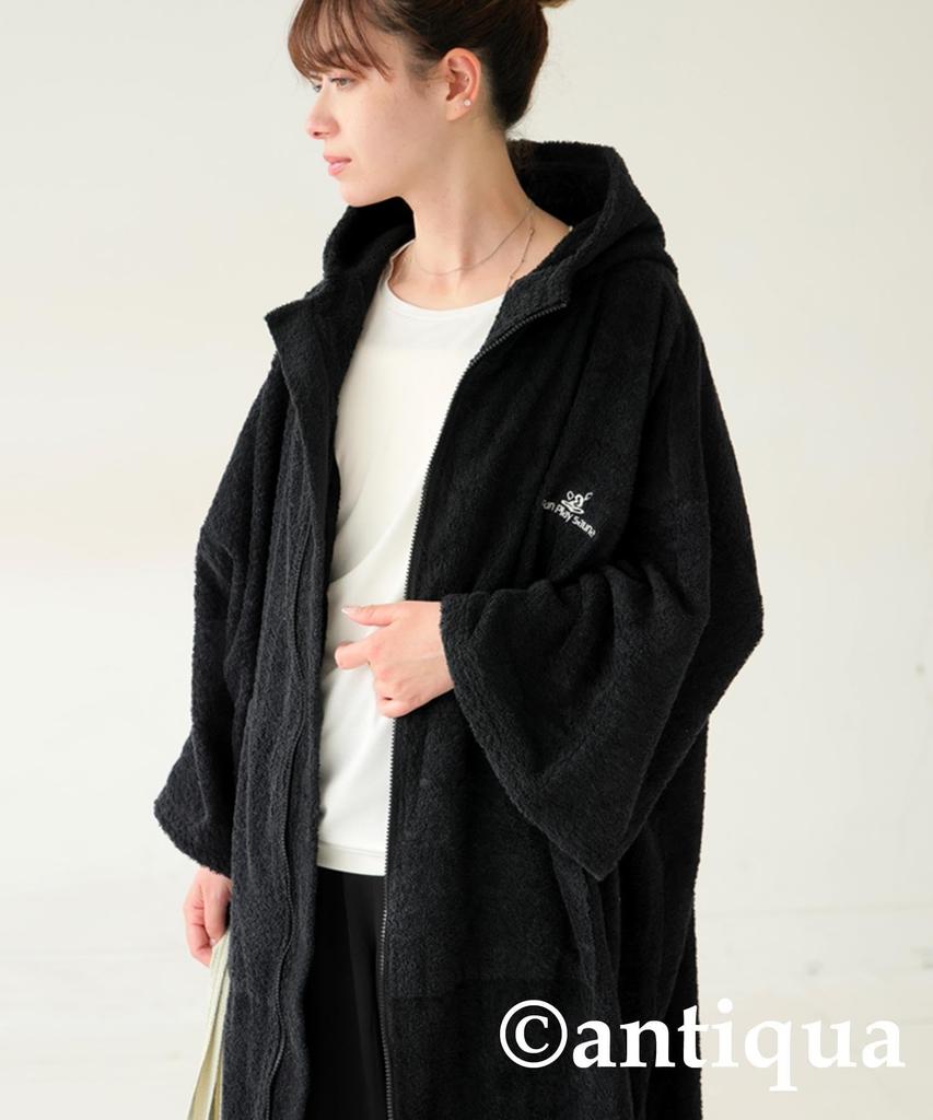 Antiqua Women's Sauna Poncho, PLS-0016, One Size 05, Black